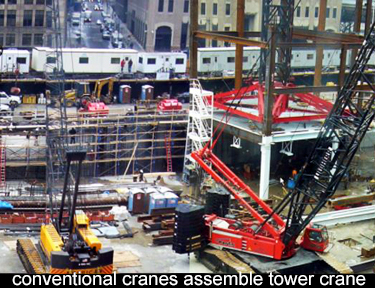 crawler cranes will be replaced by tower cranes